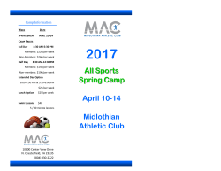 Spring Break Camp Brochure
