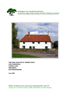 Figure 1: Bar diagram to show samples in site chronology CWDASQ01