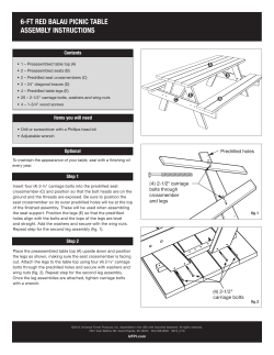 6-FT RED BALAU PICNIC TABLE ASSEMBLY INSTRUCTIONS