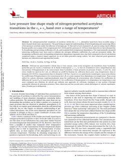 Low pressure line shape study of nitrogen