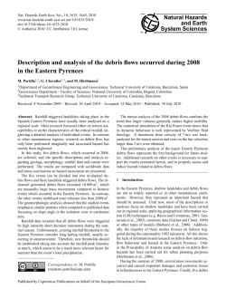 Description and analysis of the debris flows occurred