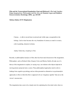 Film and the Transcendental Imagination