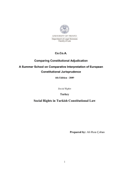 Social Rights in Turkish Constitutional Law