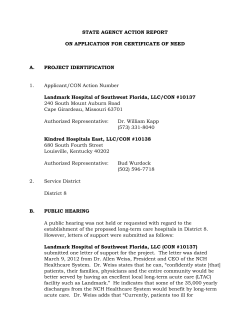 state agency action report - The Agency For Health Care