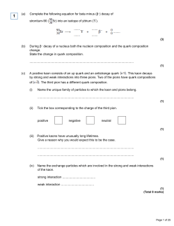 (a) Complete the following equation for beta minus (&beta;&minus;) decay of