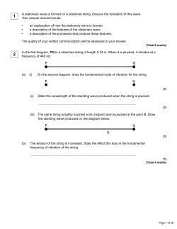 A stationary wave is formed on a stretched string. Discuss