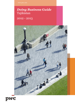 Doing Business Guide Tajikistan 2012