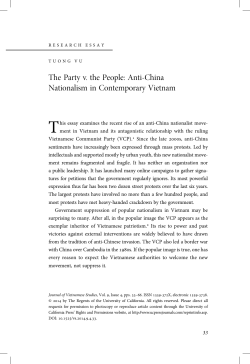 The Party v. the People: Anti-China Nationalism in