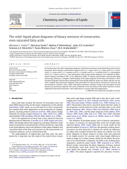 Chemistry and Physics of Lipids The solid&ndash;liquid - PATh