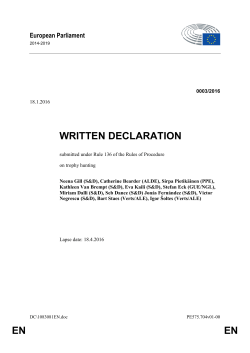 en en written declaration