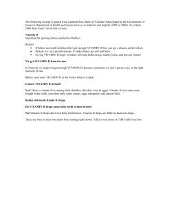 Facts on Vitamin D and healthy babies