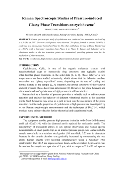Raman Spectroscopic Studies of Pressure