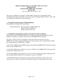 of 4 MISO Investigation Report on the NERC TLR Level 5 Event