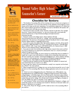 Round Valley High School Counselor`s Corner