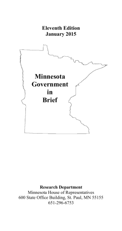 Minnesota Government in Brief - Minnesota House of Representatives