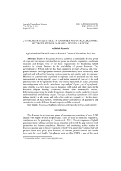 Cytoplasmic male sterility and inter and intra