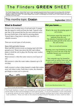 Green Sheet - September 2014 - The Flinders Ranges Council
