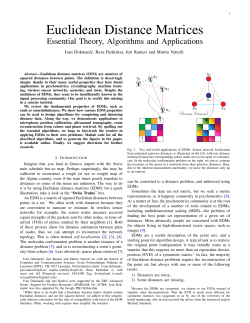 Euclidean Distance Matrices - Infoscience
