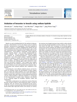 Oxidation of benzoins to benzils using sodium hydride