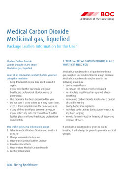 Medical Carbon Dioxide Medicinal gas, liquefied