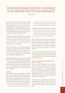 THE FERNANDO PRINCIPLES AND gENETIC