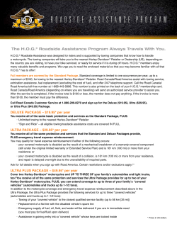 roadside assistance program - Harley
