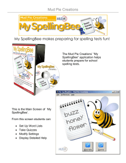 Mud Pie Creations My SpellingBee makes preparing for spelling