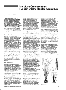 Moisture Conservation - Wageningen UR E