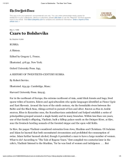 Czars to Bolsheviks
