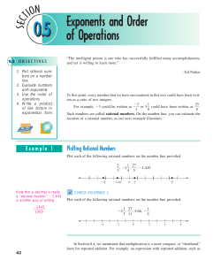 Exponents and Order of Operations