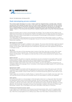 Geek stereotyping proves outdated