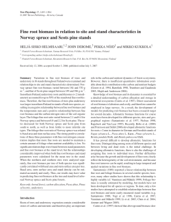 Fine root biomass in relation to site and stand characteristics in