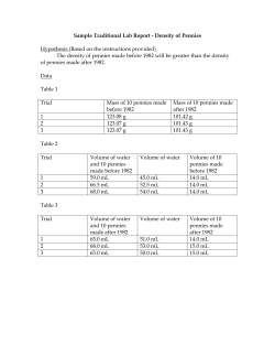 Sample Traditional Lab Report