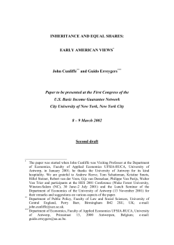Inheritance and Equal Shares: Early American Views