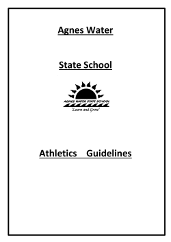 Athletics Guidelines - Agnes Water State School