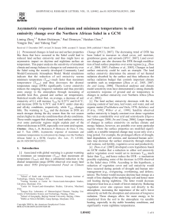 Asymmetric response of maximum and minimum temperatures to
