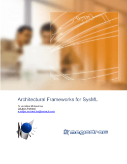 Architectural Frameworks for SysML