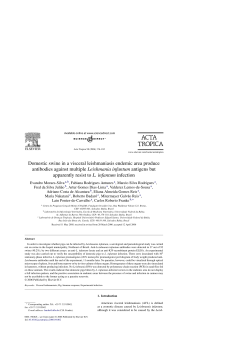 Domestic swine in a visceral leishmaniasis endemic area produce