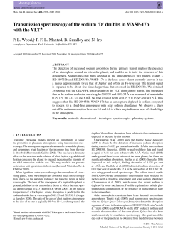 Transmission spectroscopy of the sodium `D`doublet in WASP‐17b