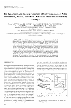Ice dynamics and basal properties of Sofiyskiy glacier, Altai
