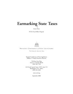 Earmarking State Taxes - National Conference of State Legislatures