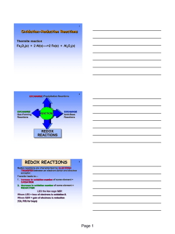 Oxidation-Reduction Reactions Section 4.10