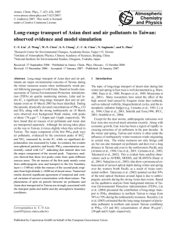 Long-range transport of Asian dust and air pollutants to Taiwan