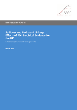 Spillover and Backward Linkage Effects of FDI: Empirical Evidence
