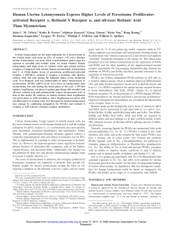 Human Uterine Leiomyomata Express Higher Levels of Peroxisome
