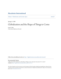 Globalization and the Shape of Things to Come