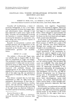 GRANULAR CELL TUMORS (MYOBLASTOMAS) INVOLVING THE