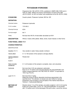 POTASSIUM HYDROXIDE