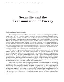 Chapter 11 Psychology of the Observer: Sexuality