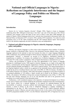 National and Official Languages in Nigeria